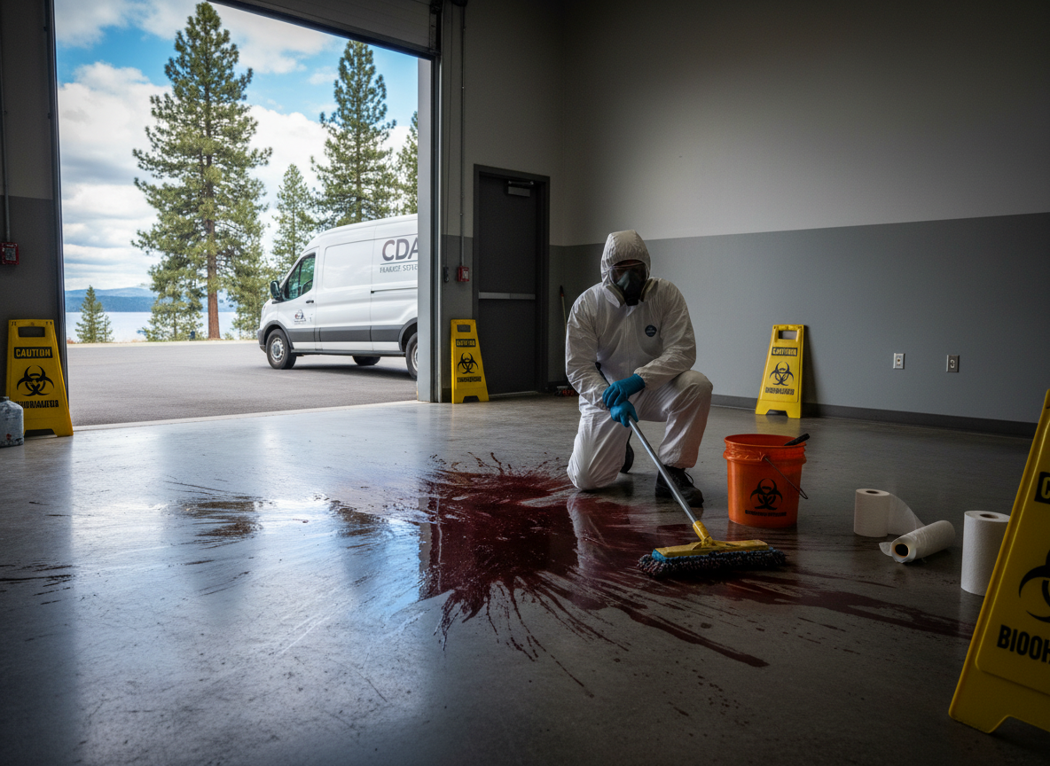 Bio Hazard Cleanup in Downtown Coeur d'Alene